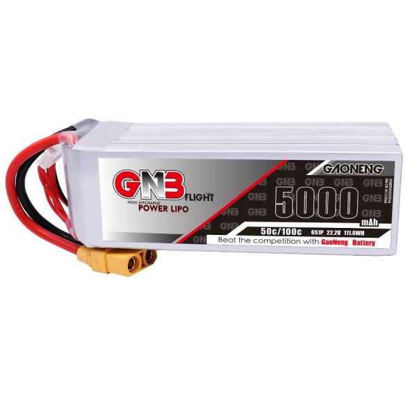 Акумулятор GAONENG GNB 6S 22.2V 5000mAh 50C LiPo XT60 Акумулятор GAONENG GNB 6S 22.2V 5000mAh 50C LiPo XT60