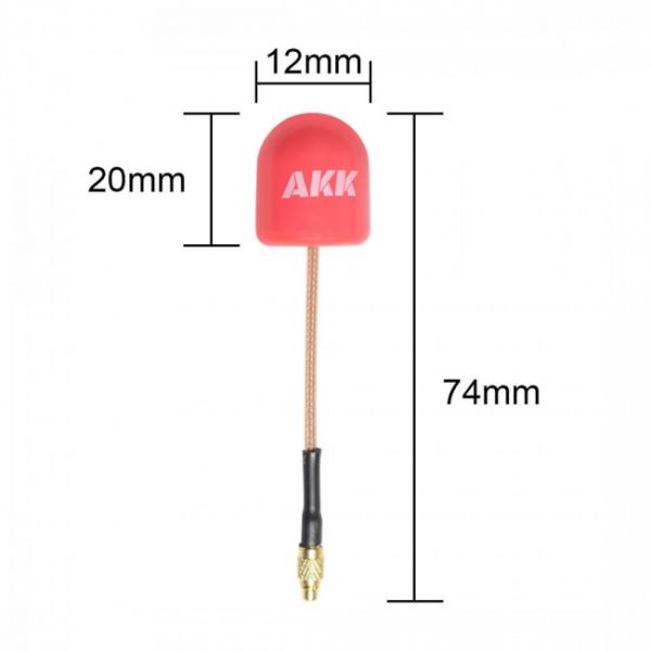 Антена AKK 5.8GHz 1.6dBi Bullet MMCX RHCP Transmitting Antenna Антена AKK 5.8GHz 1.6dBi Bullet MMCX RHCP Transmitting Antenna