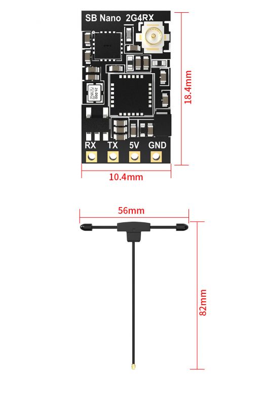 Приймач SpeedyBee Nano 2.4GHz RX ELRS, для FPV дронів Приймач SpeedyBee Nano 2.4GHz RX ELRS, для FPV дронів