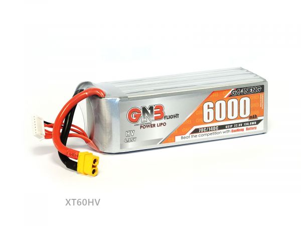 Акумулятор GAONENG GNB LiHV 6S 22.8V 6000mAh 70C LiPo XT60 Акумулятор GAONENG GNB LiHV 6S 22.8V 6000mAh 70C LiPo XT60