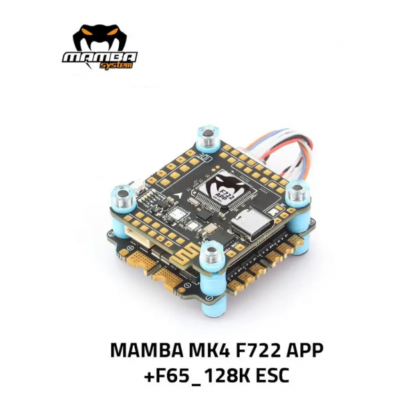 Політний стек MAMBA MK4 F722 APP F65A_128K 3-6S Політний стек MAMBA MK4 F722 APP F65A_128K 3-6S