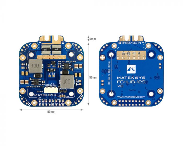 Плата распределения питания Matek PDB FCHUB-12S V2 for Xclass для квадрокоптера