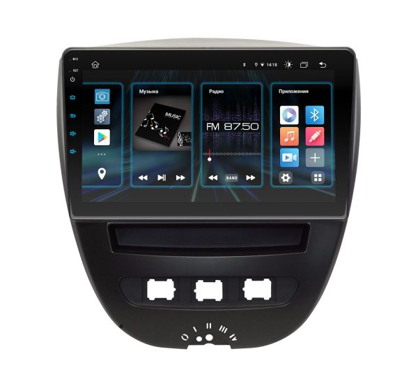 Штатна магнітола Incar DTA4-7002 для Peugeot 107 2005-2012 Штатна магнітола Incar DTA4-7002 для Peugeot 107 2005-2012