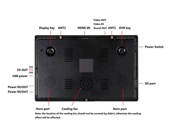 Монітор FPV Hawk-EYE Captain 10.2" DVR з 2-ма 5,8Ghz приймачами