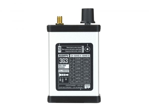 Відеоприймач RushFPV 3.3G VRX з патч антеною 3.3G 15.8dBi Відеоприймач RushFPV 3.3G VRX з патч антеною 3.3G 15.8dBi